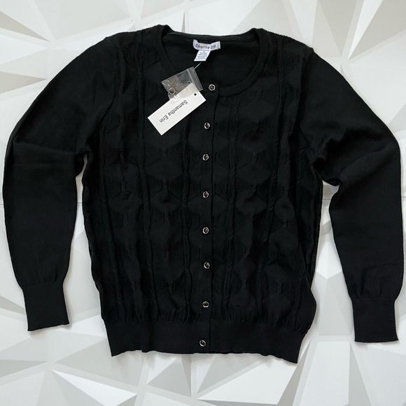 🖤Elegant Black Button-Up Cardigan 
Size:M - Picture 4 of 9